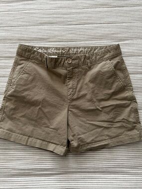 Eddie Bauer Khaki LegendWash Stretch Chino Shorts 5”